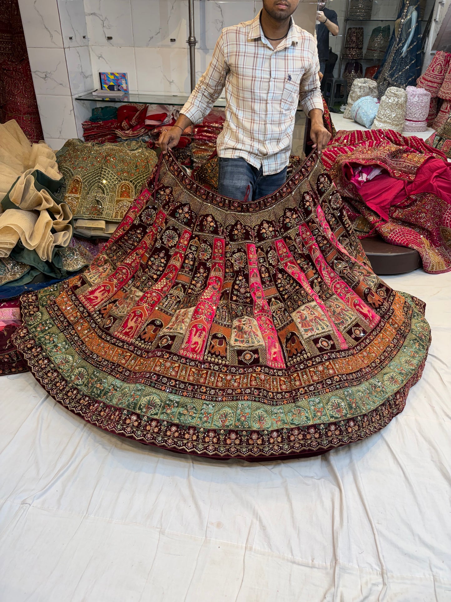 Maroon Bridal Lehenga