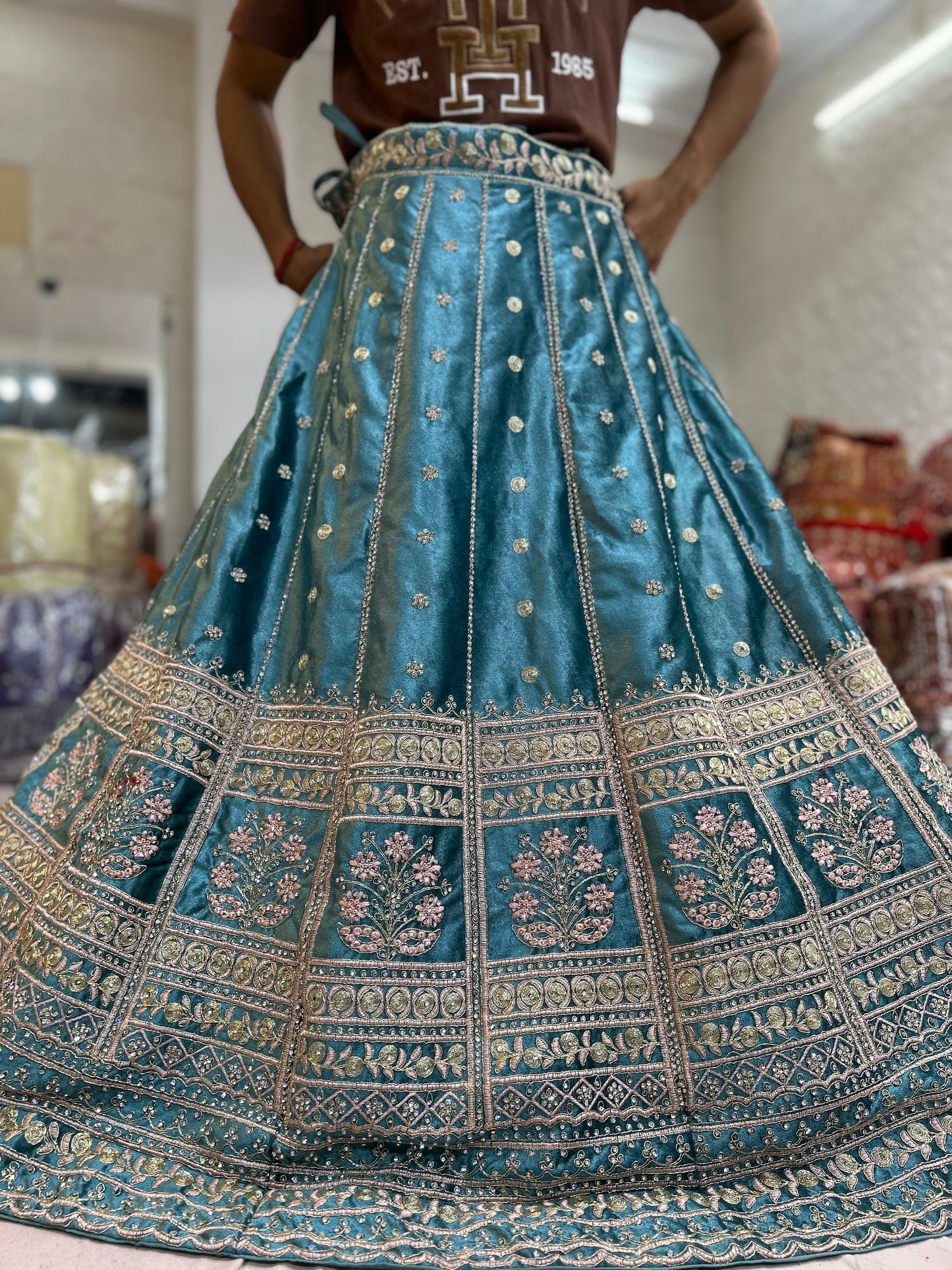 Pretty blue Sabhyasachi lehenga