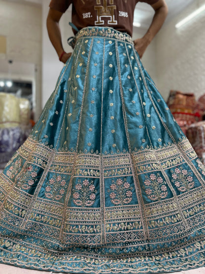 Pretty blue Sabhyasachi lehenga