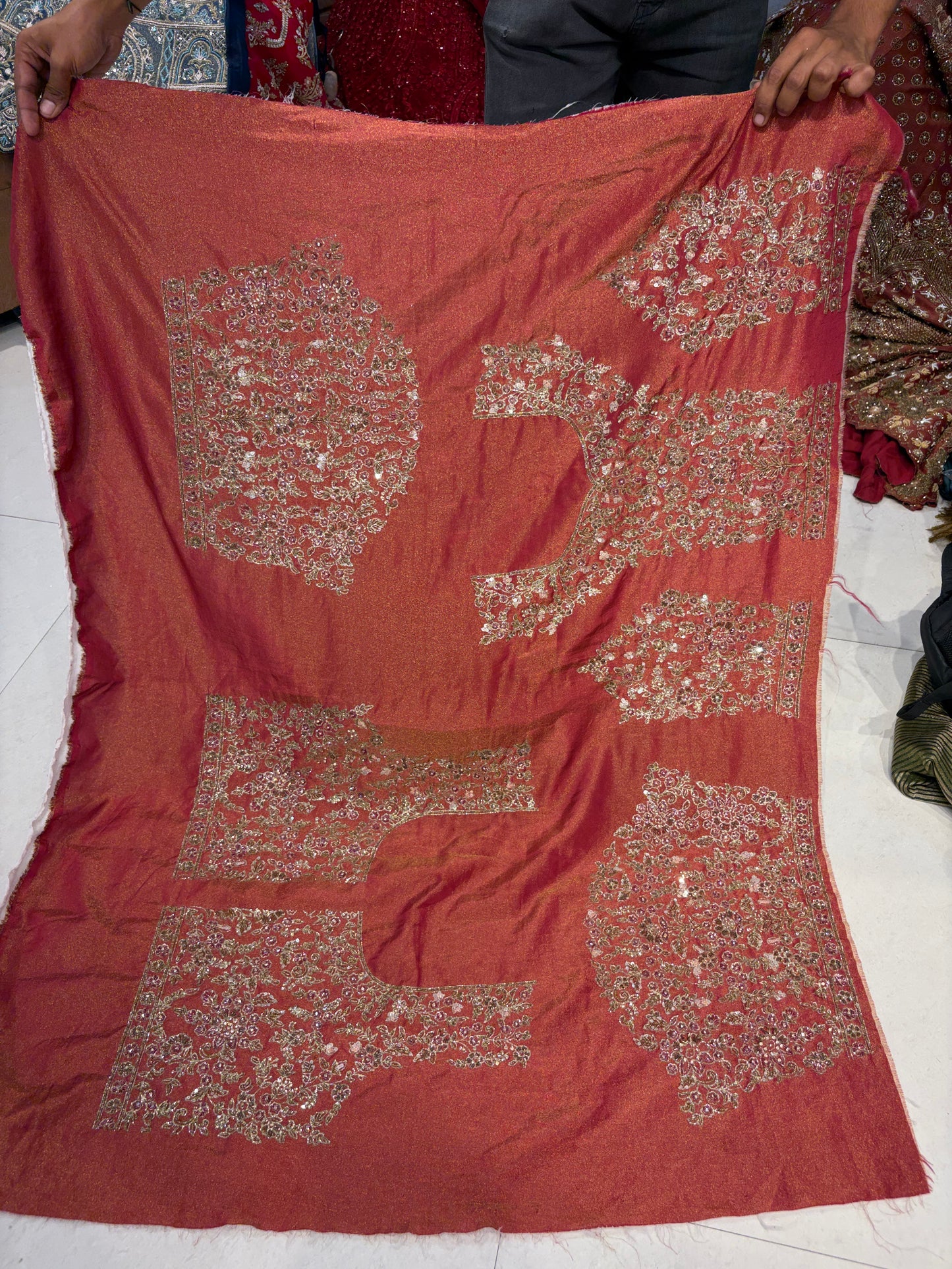 Maroon long peplum Farshi Gaharara Dress Special