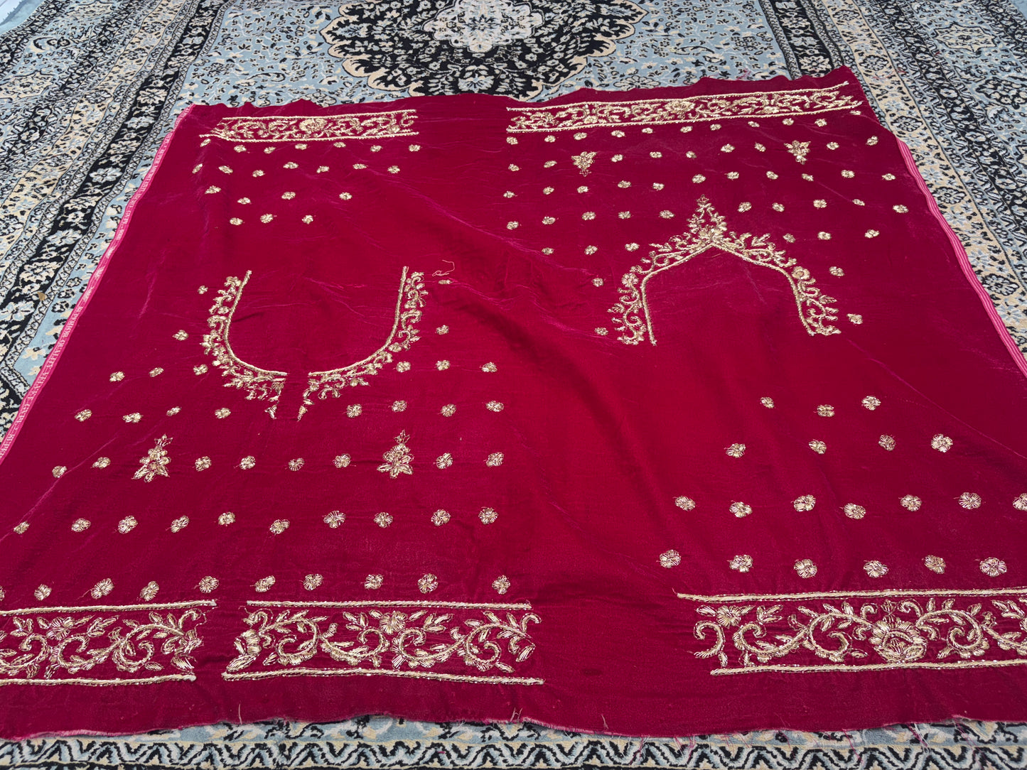 Astonishing red handwork zardozi dabka Lehenga