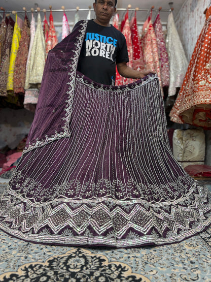 Astonishing Purple wine Lehenga