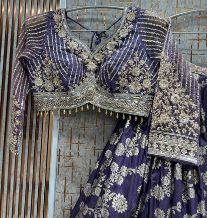 Yellow Haldi Mehendi Crop Top Lehenga