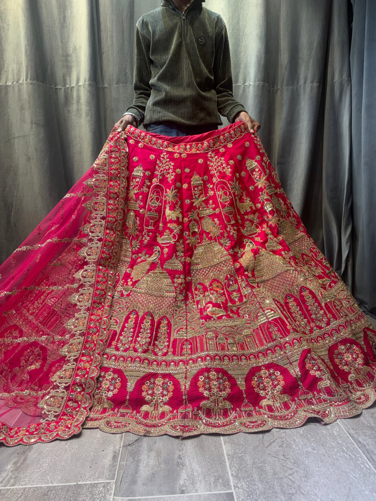 Pretty Rani pink bridal Lehenga