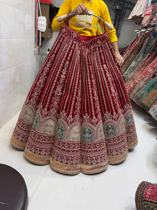 Heavy ball rani pink Lehenga