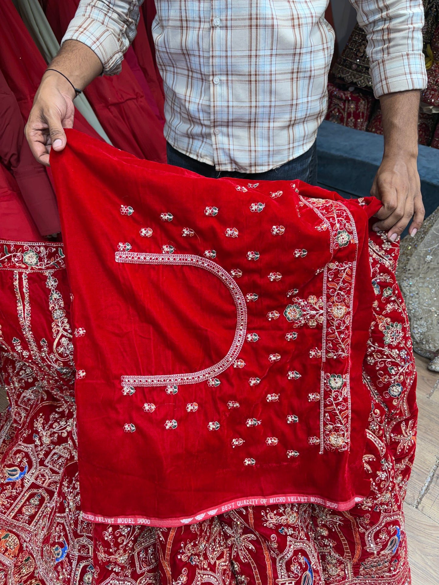 Red peacock Ball Bridal Lehenga