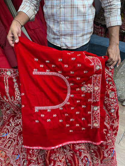Red peacock Ball Bridal Lehenga