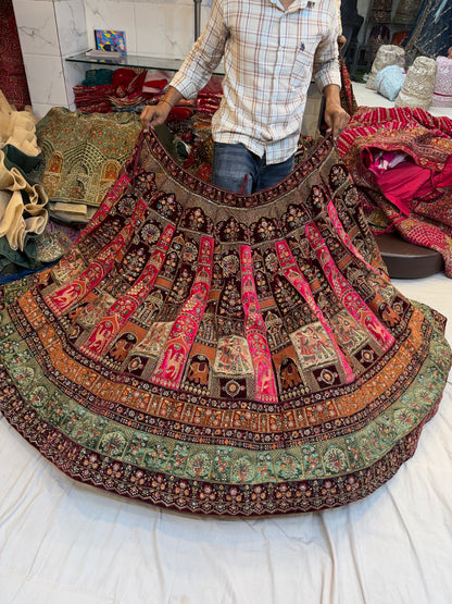 Maroon Bridal Lehenga
