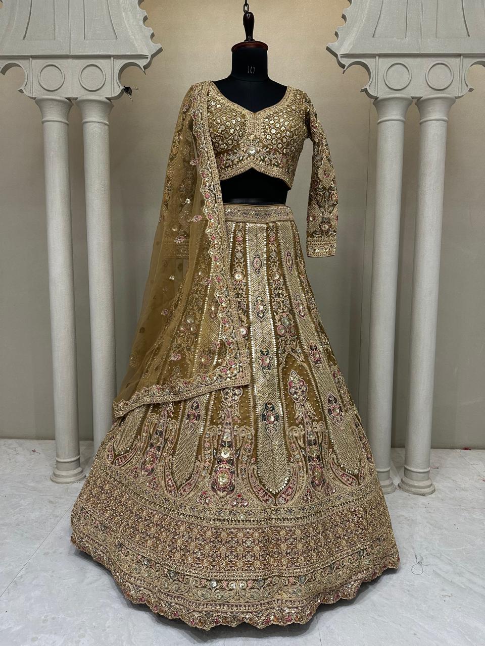 Golden Yellow Designer Lehenga 2104