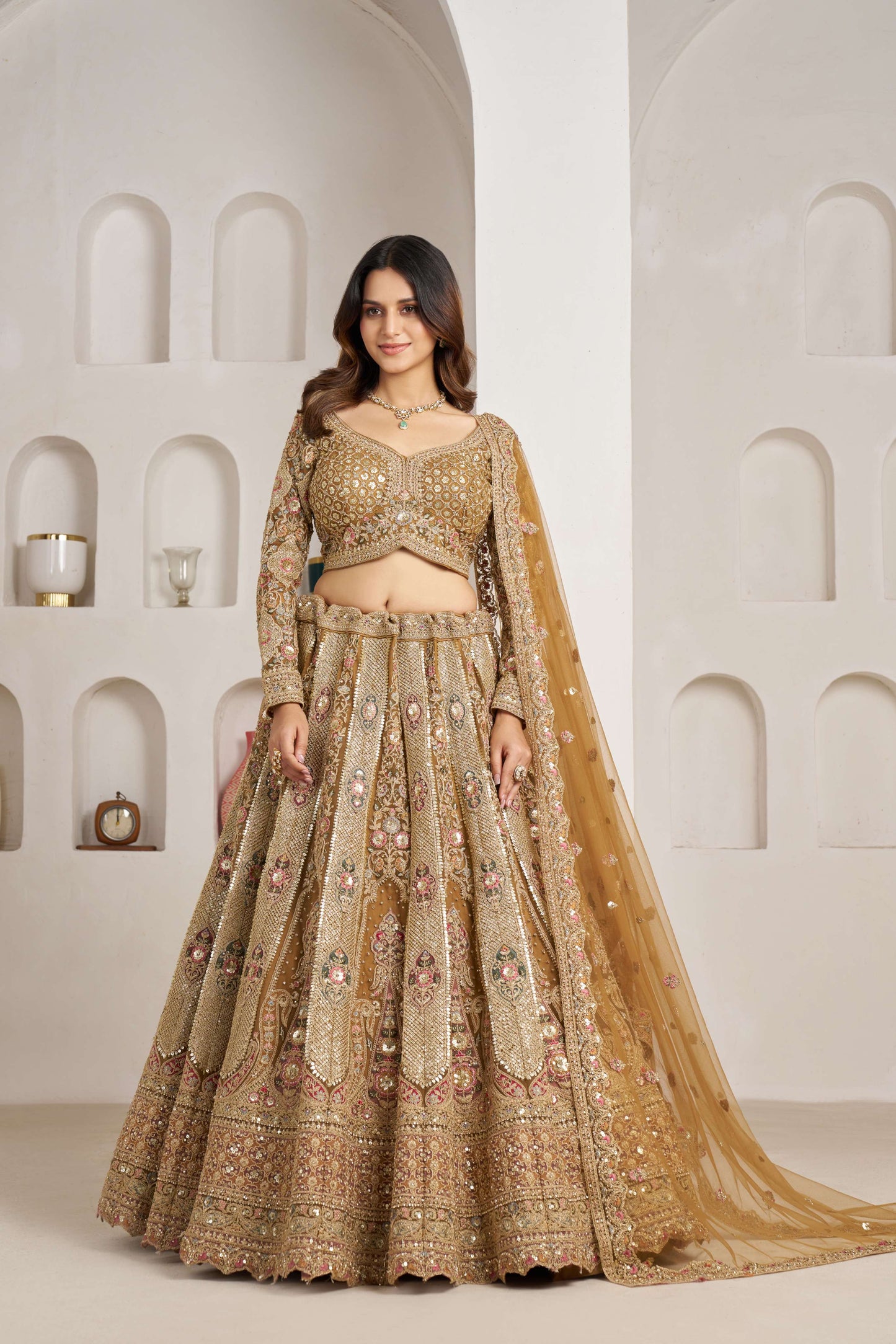Golden Yellow Designer Lehenga 2104