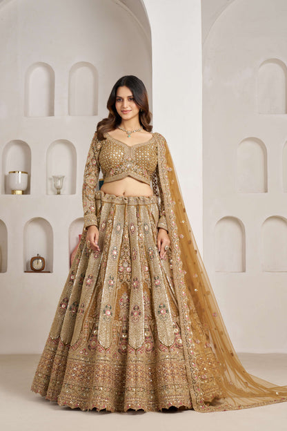 Golden Yellow Designer Lehenga 2104