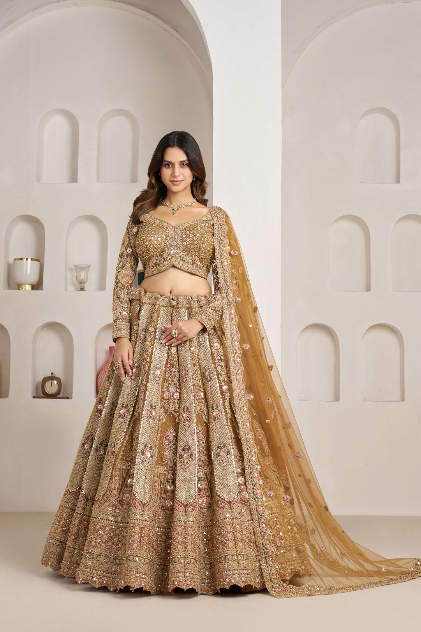Golden Yellow Designer Lehenga 2104