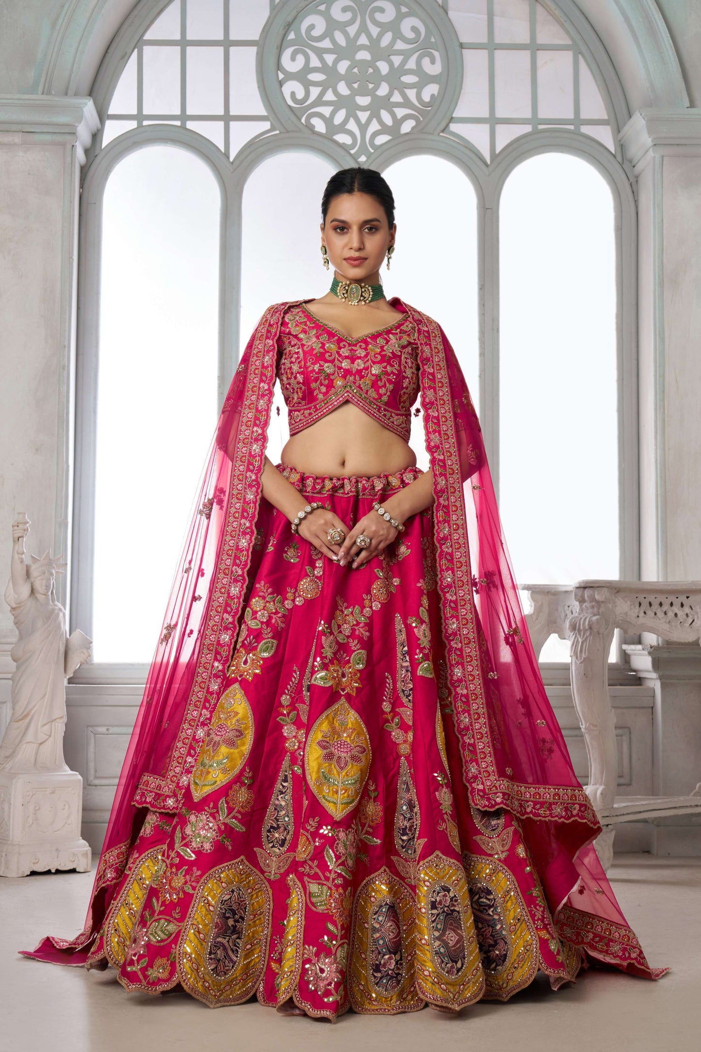 Red Designer Lehenga 2116