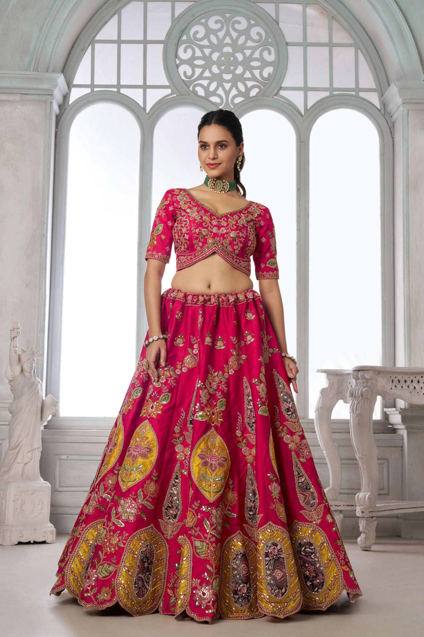 Red Designer Lehenga 2116