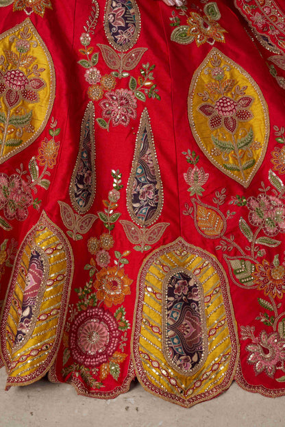 Red Designer Lehenga 2116