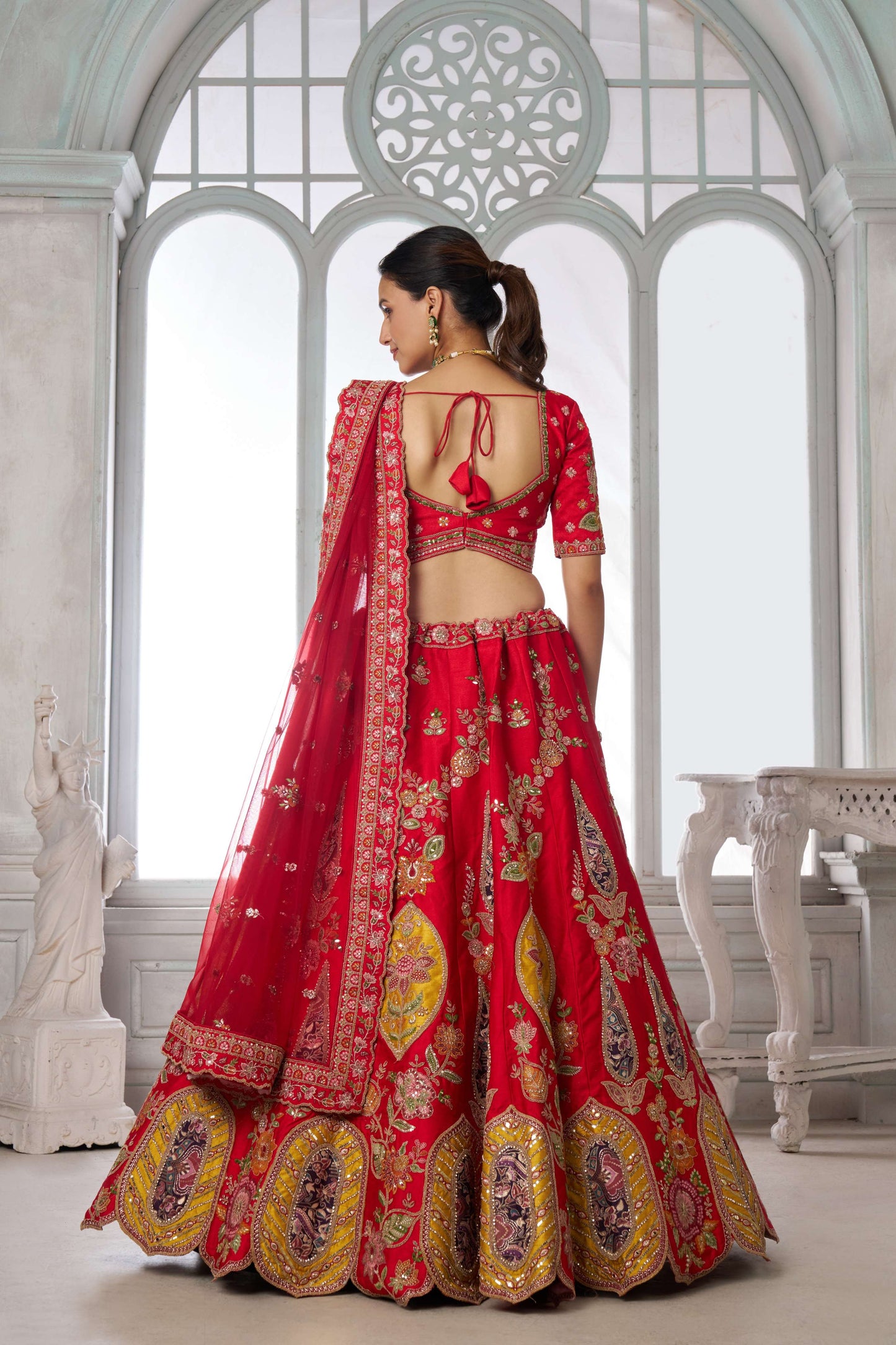 Red Designer Lehenga 2116