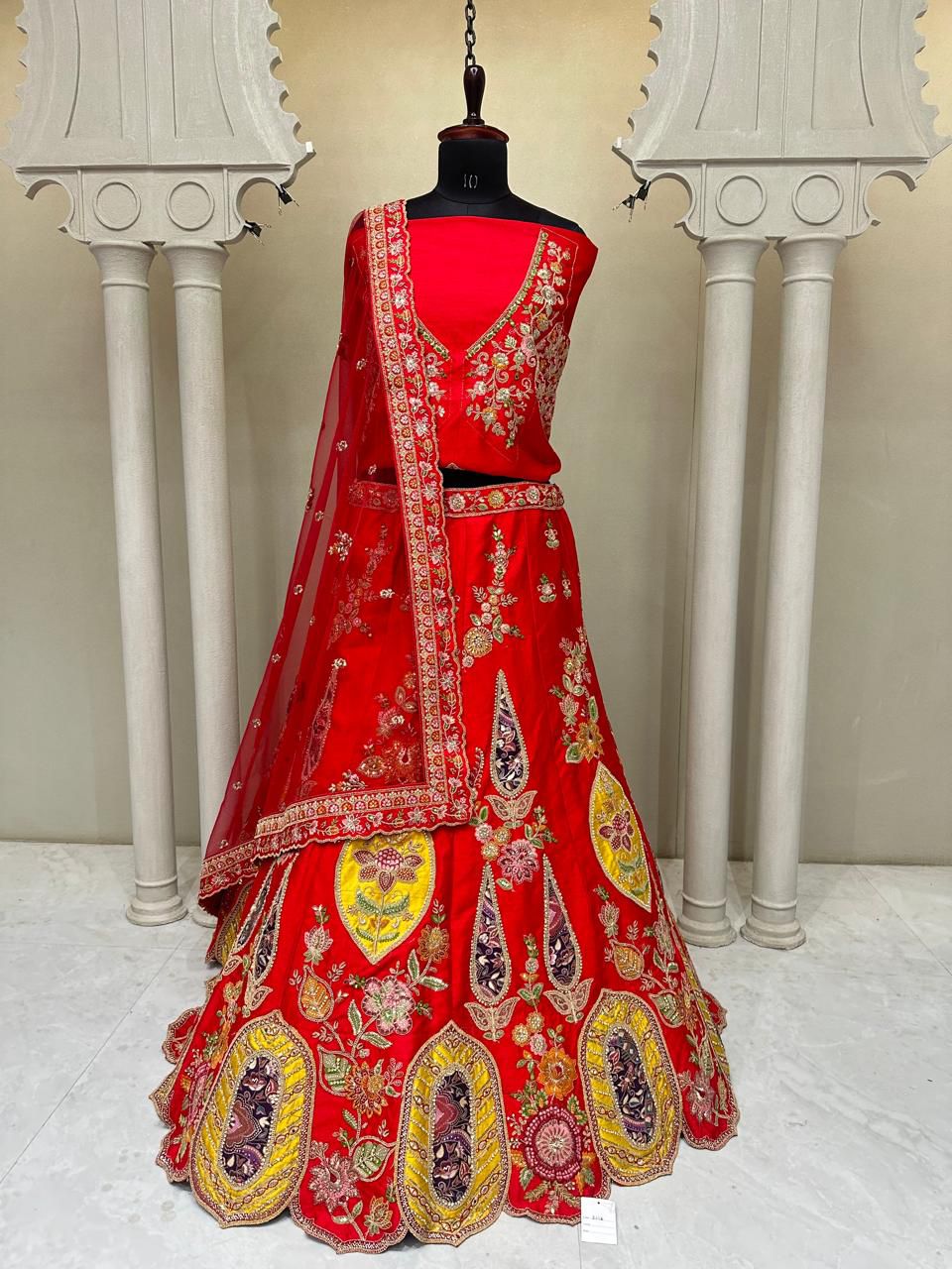 Red Designer Lehenga 2116