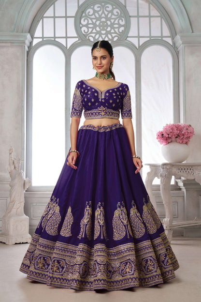 Purple Peacock Designer Lehenga 2133