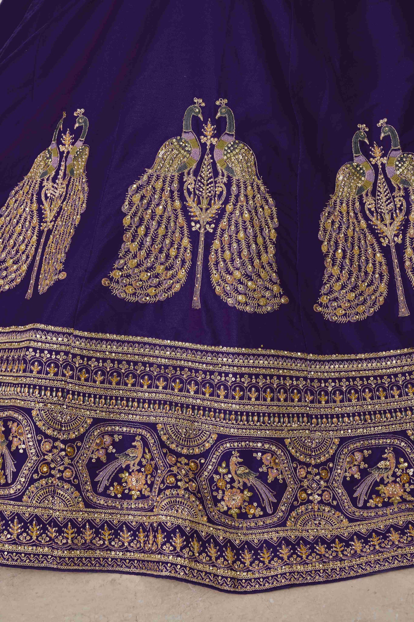 Purple Peacock Designer Lehenga 2133