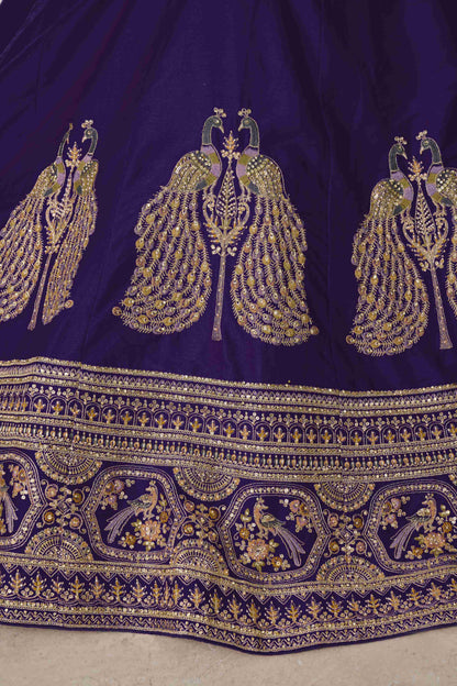 Purple Peacock Designer Lehenga 2133
