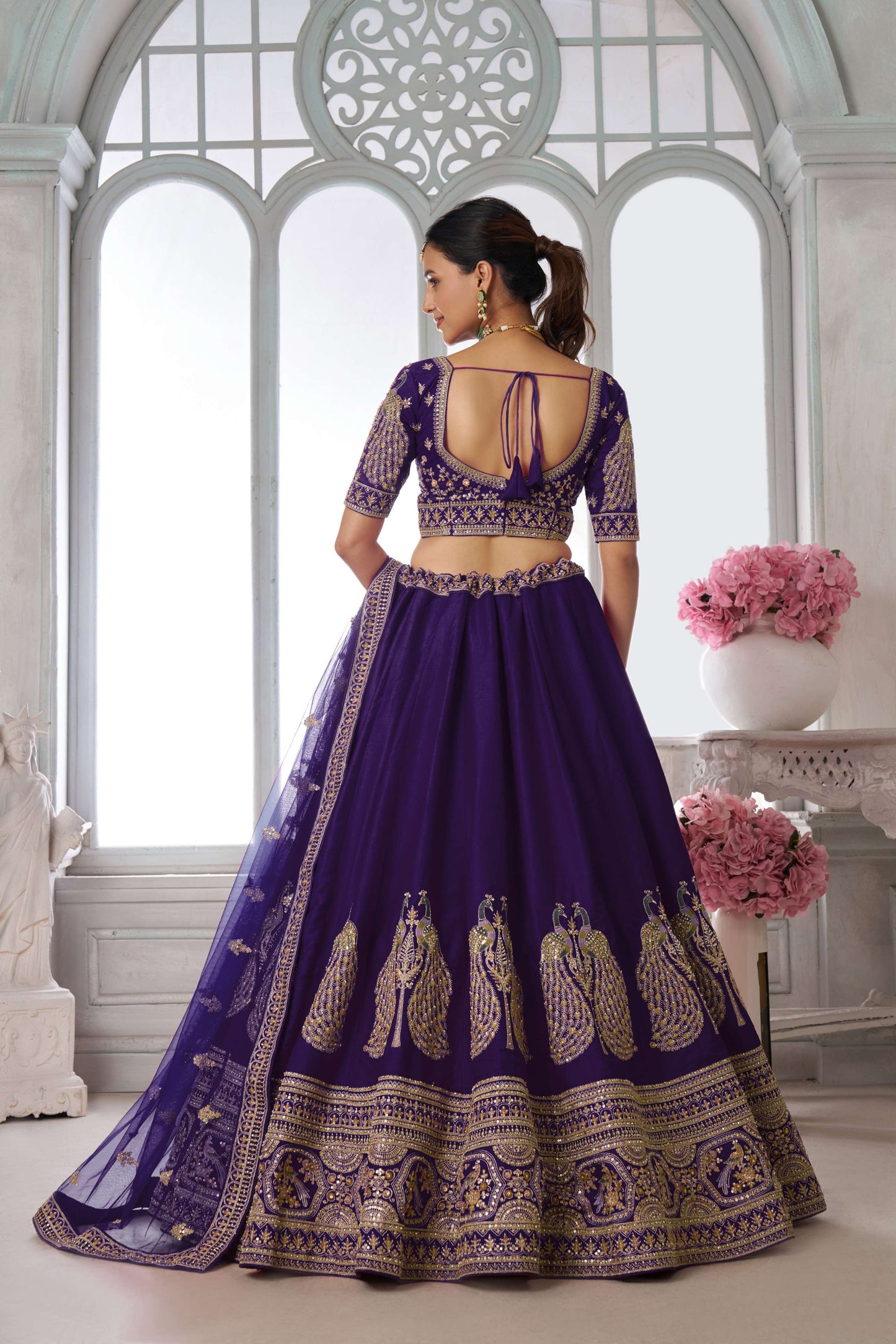 Purple Peacock Designer Lehenga 2133
