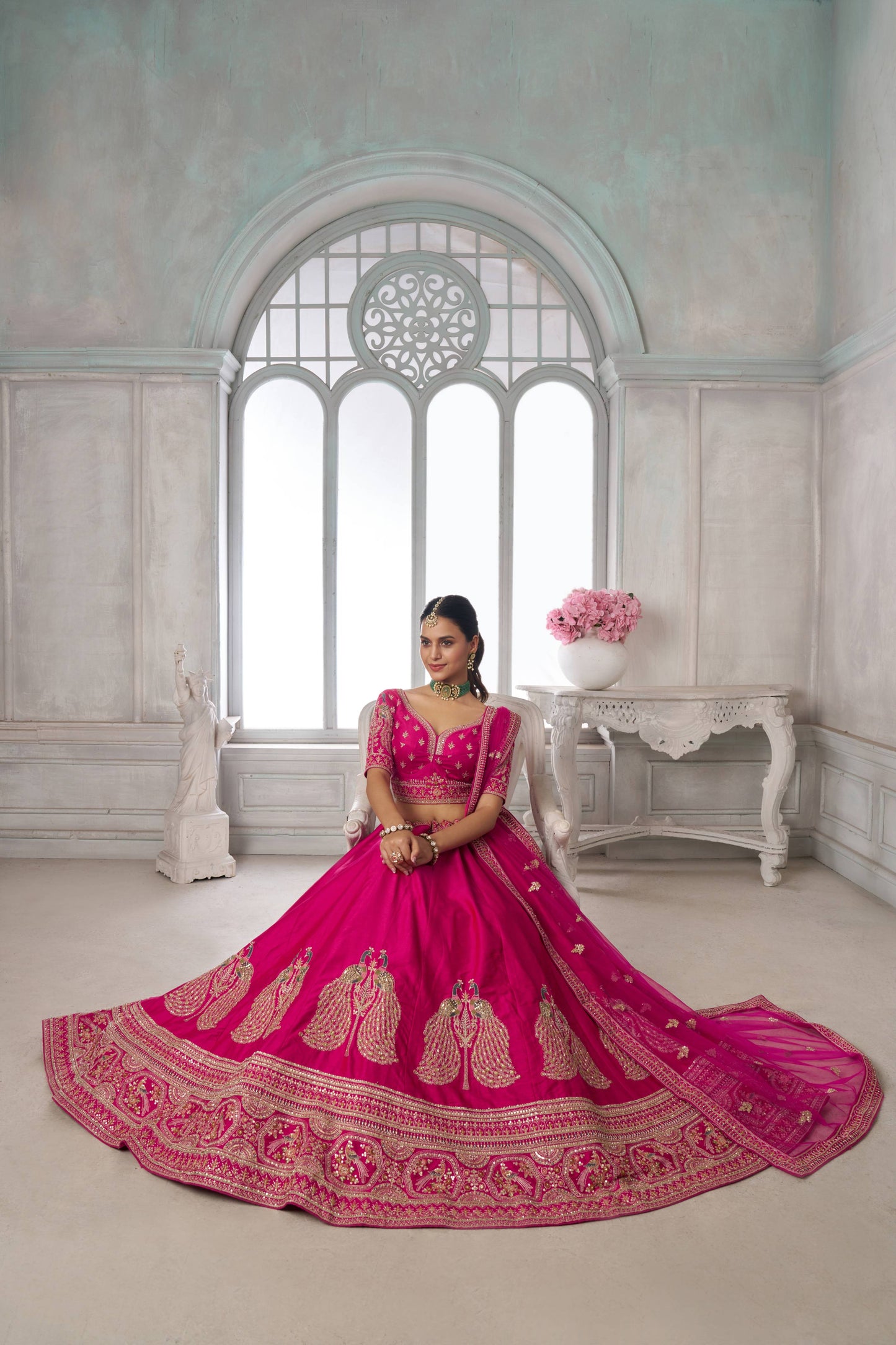 Purple Peacock Designer Lehenga 2133