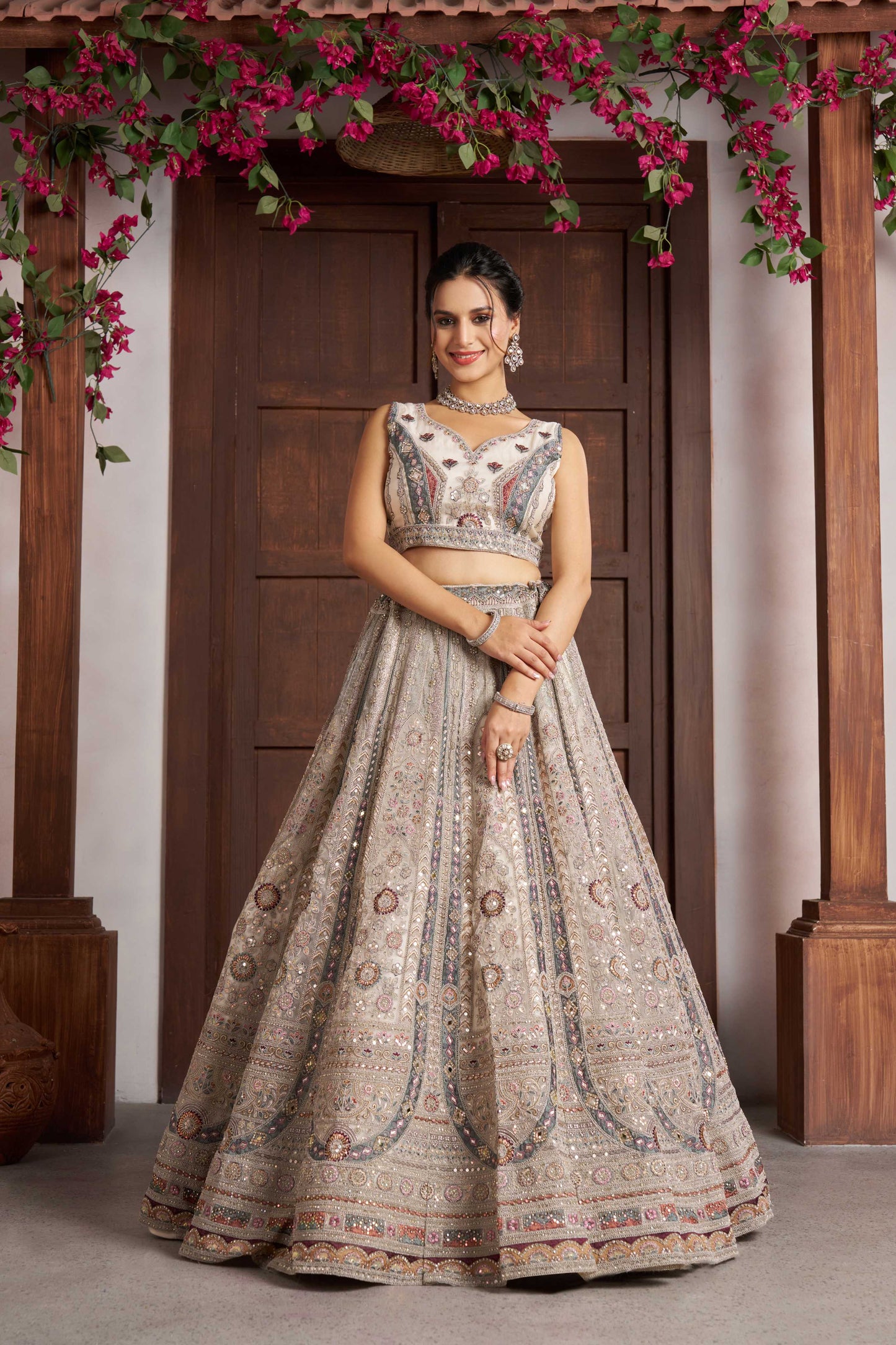 White Designer Lehenga 2146