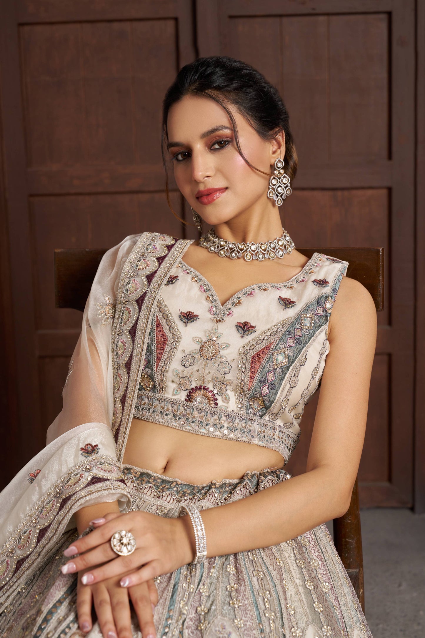 White Designer Lehenga 2146