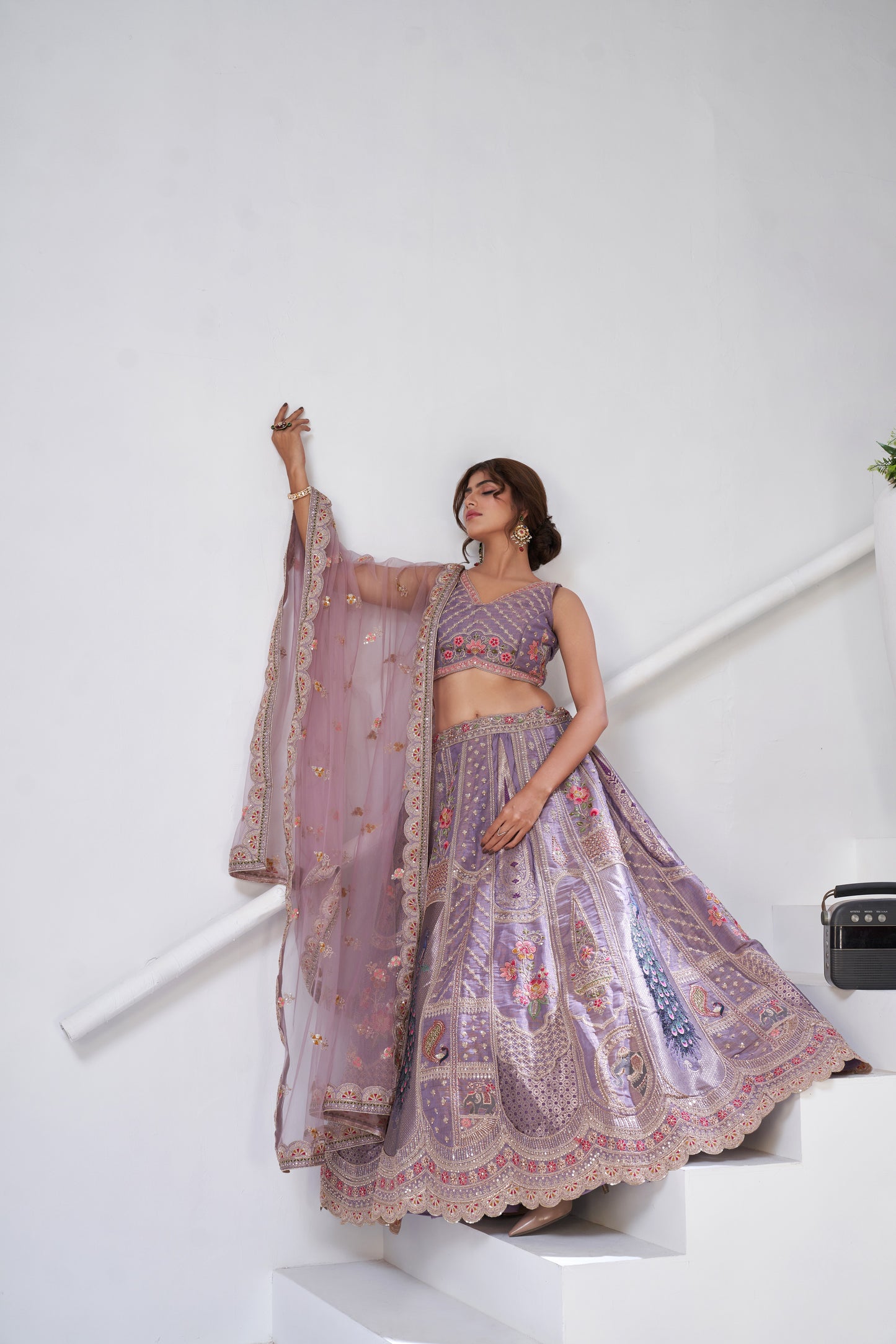 Royal Raw Silk purple Lehenga for Haldi & Carnival Banarsi Silk lehenga with Soft Net dupatta 2150