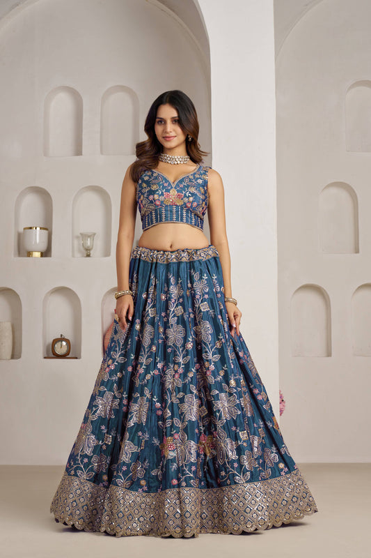 Sky Blue Designer Lehenga 2160