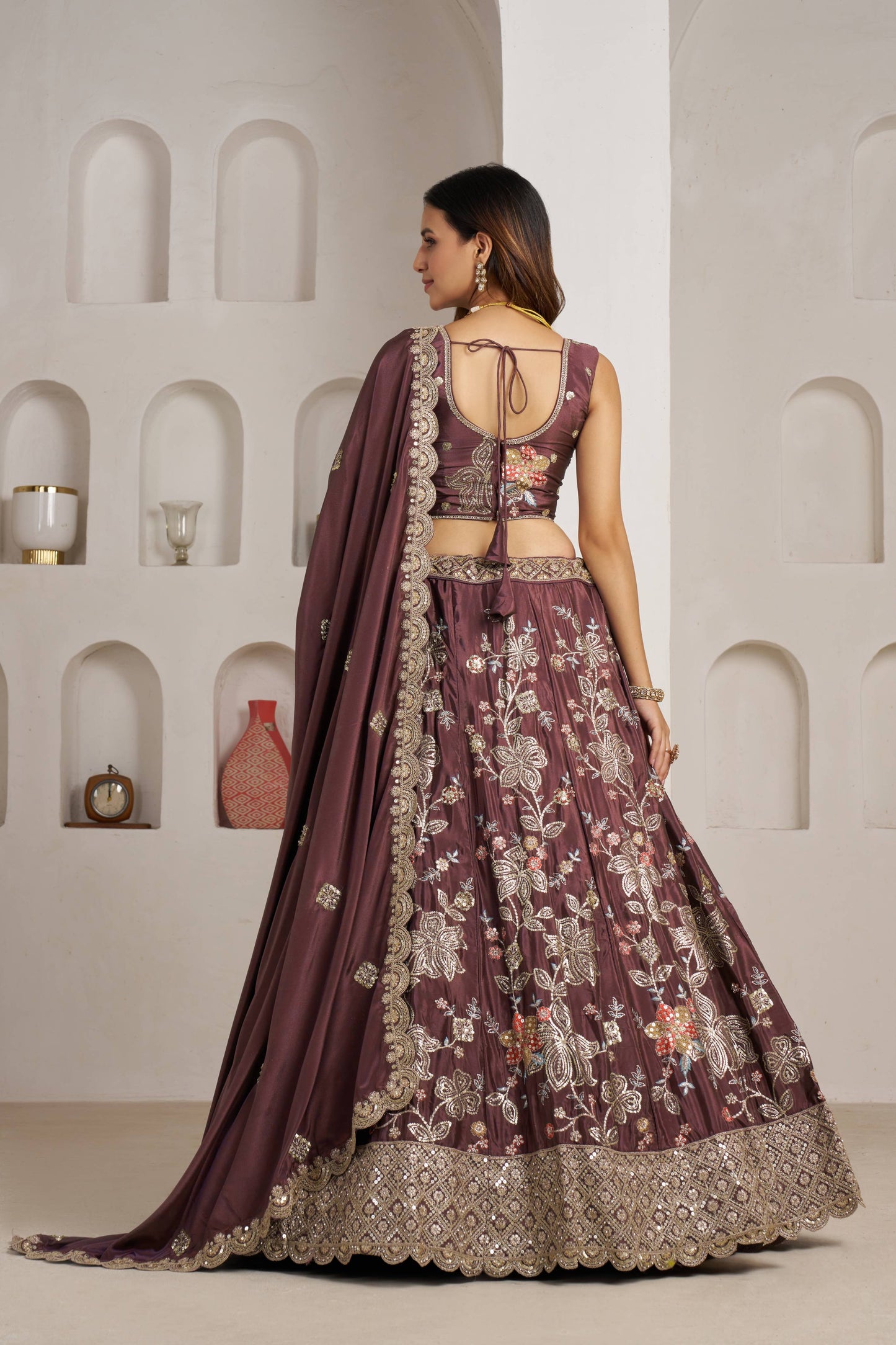 Maroon Designer Lehenga 2160