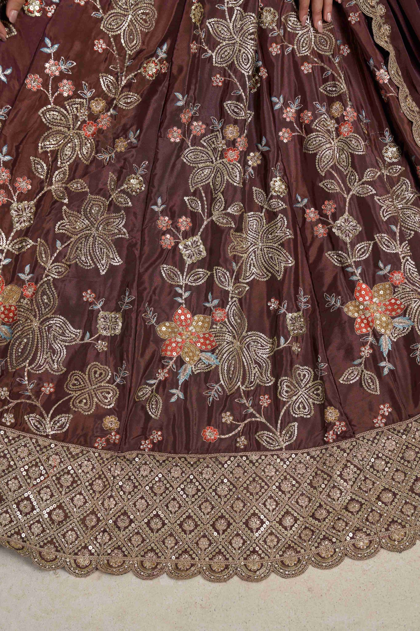 Maroon Designer Lehenga 2160
