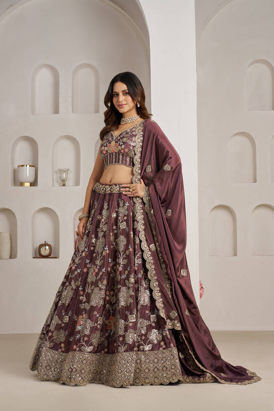 Brown Designer Lehenga 2160