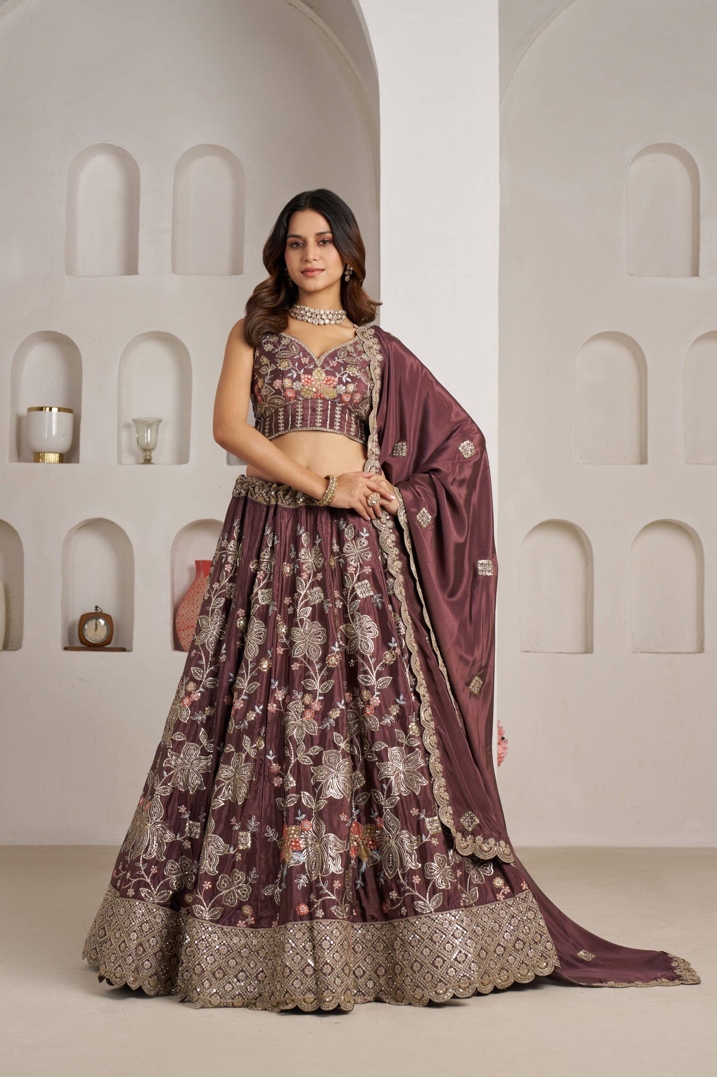 Maroon Designer Lehenga 2160
