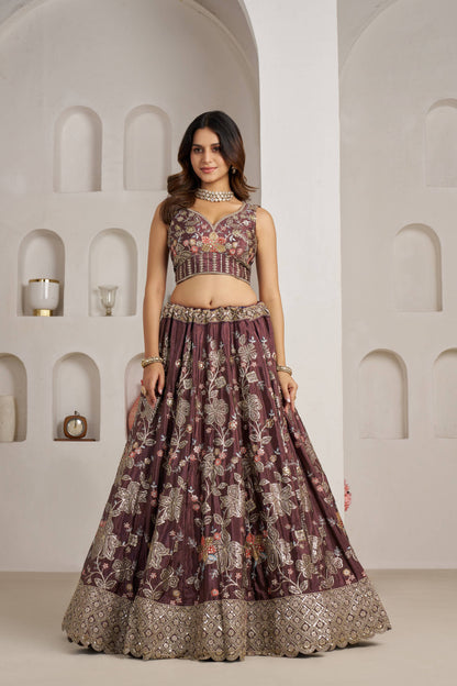Maroon Designer Lehenga 2160