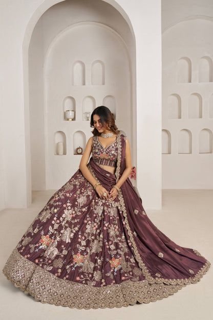 Maroon Designer Lehenga 2160