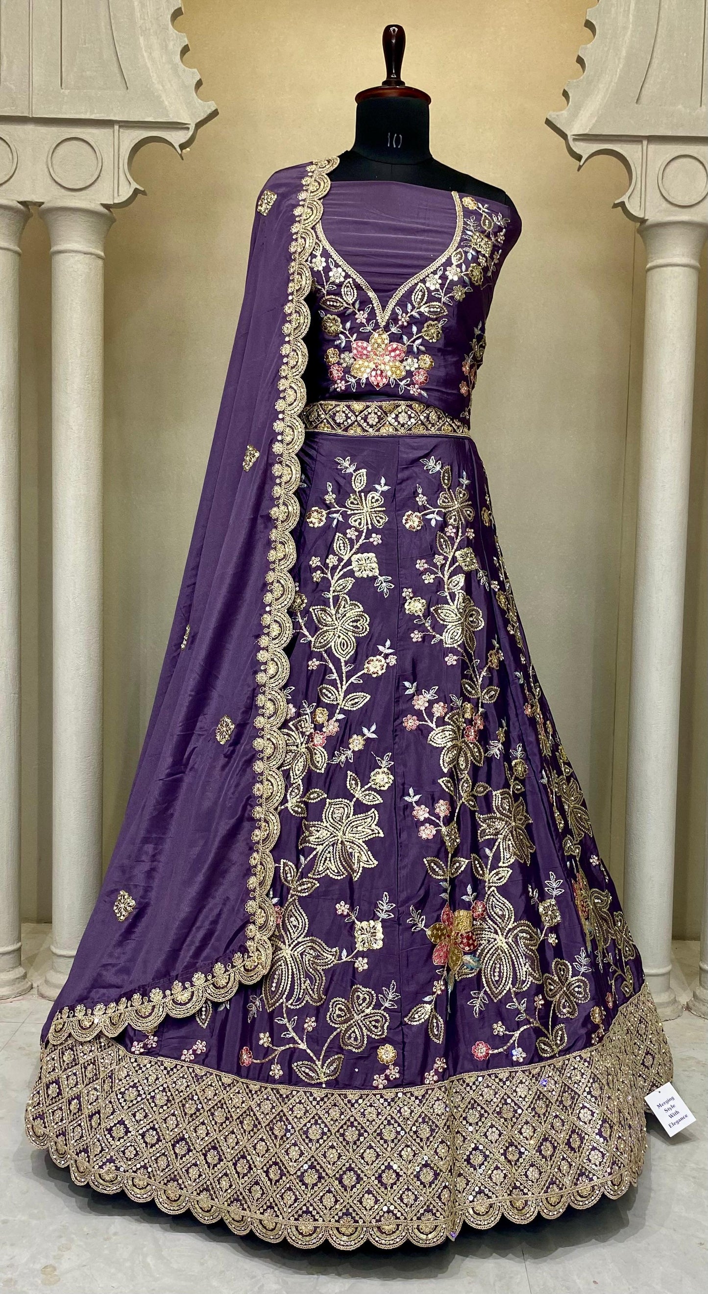 Maroon Designer Lehenga 2160