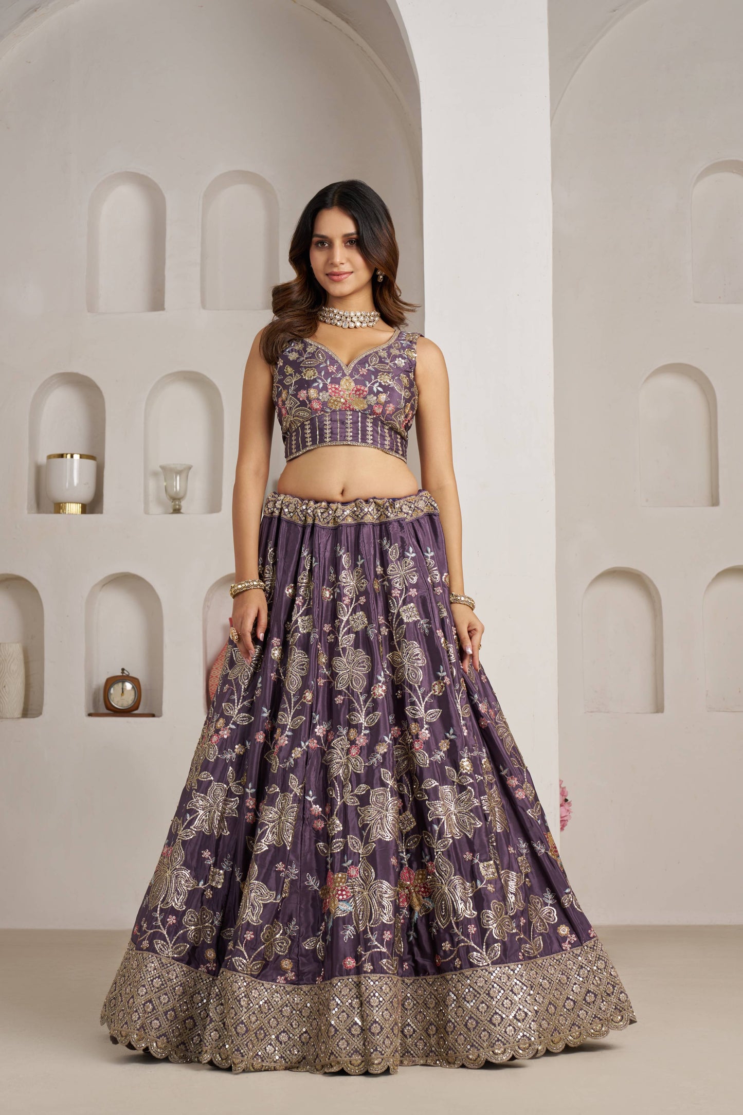Maroon Designer Lehenga 2160