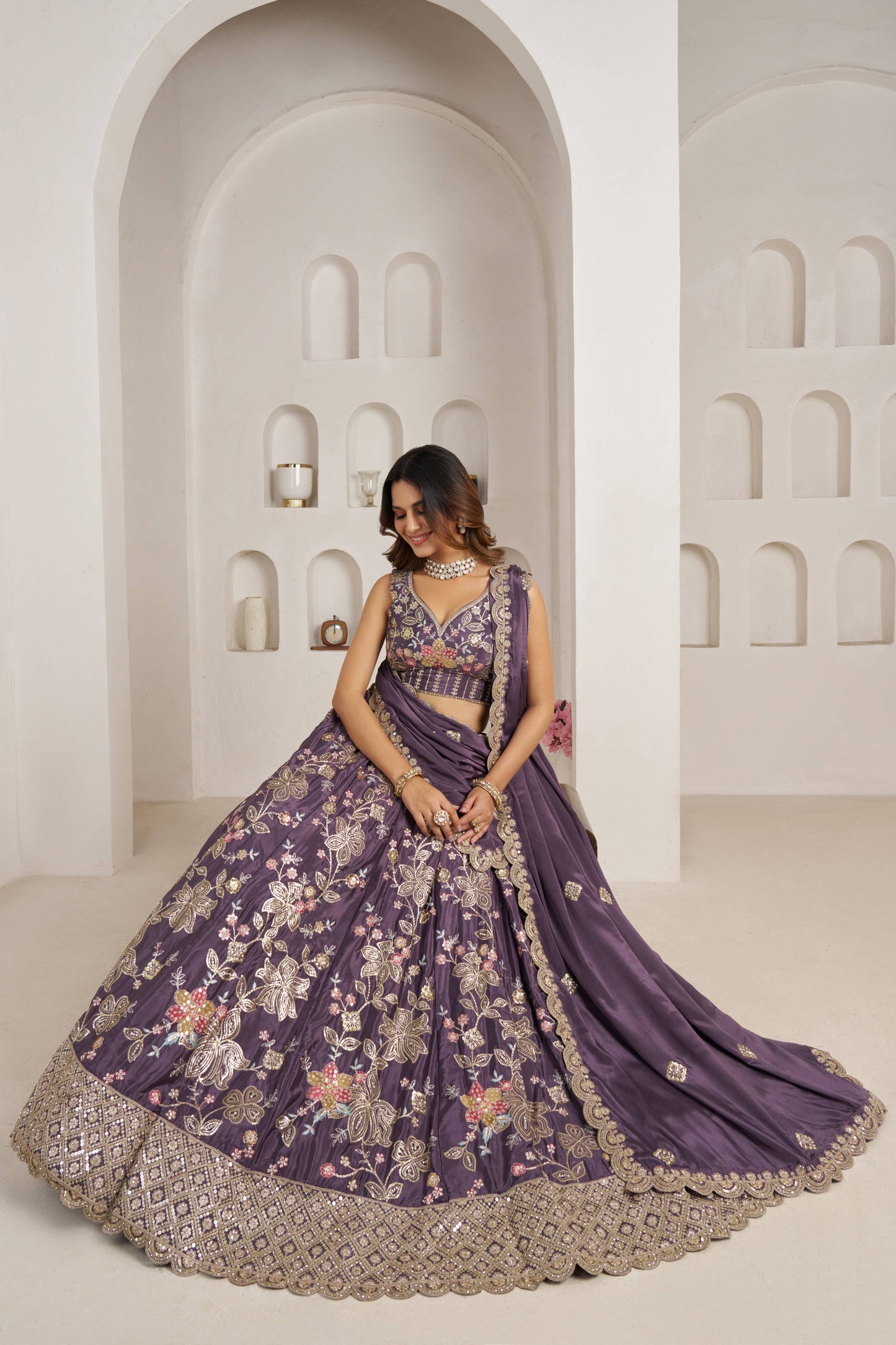 Maroon Designer Lehenga 2160