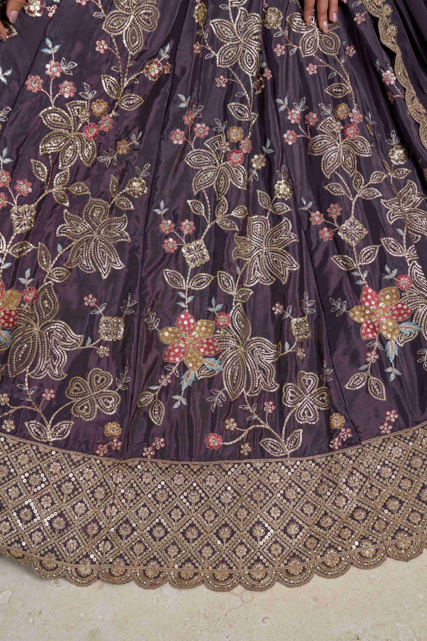 Maroon Designer Lehenga 2160