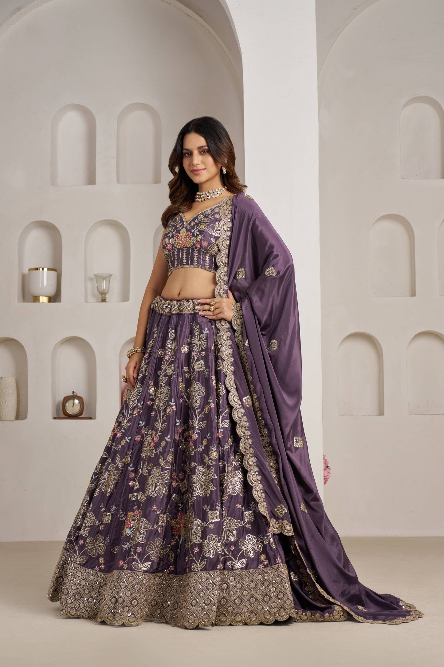 Maroon Designer Lehenga 2160