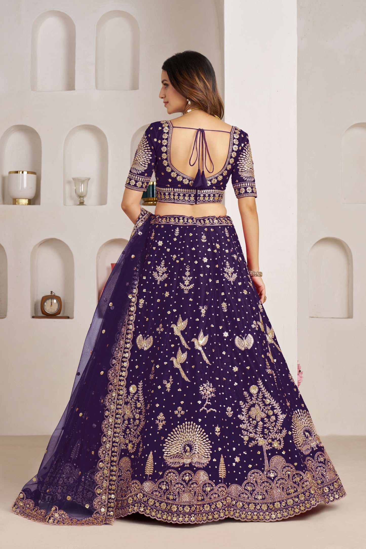 Purple Peacock Designer Lehenga 2172
