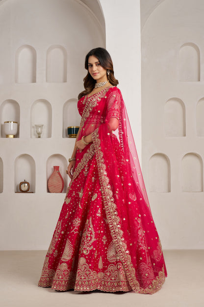 Purple Peacock Designer Lehenga 2172