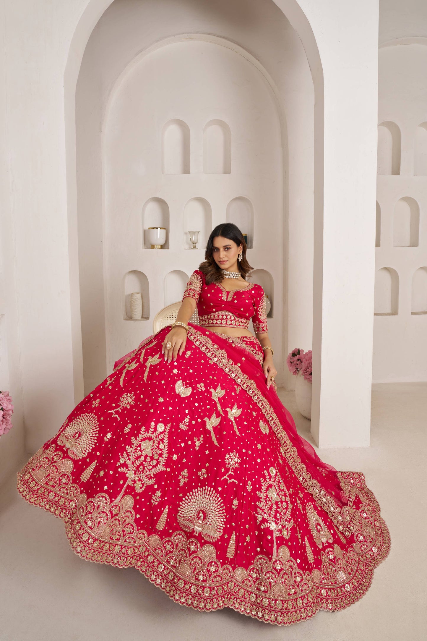 Purple Peacock Designer Lehenga 2172