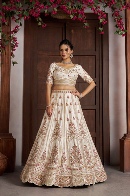 White Designer Lehenga 2173