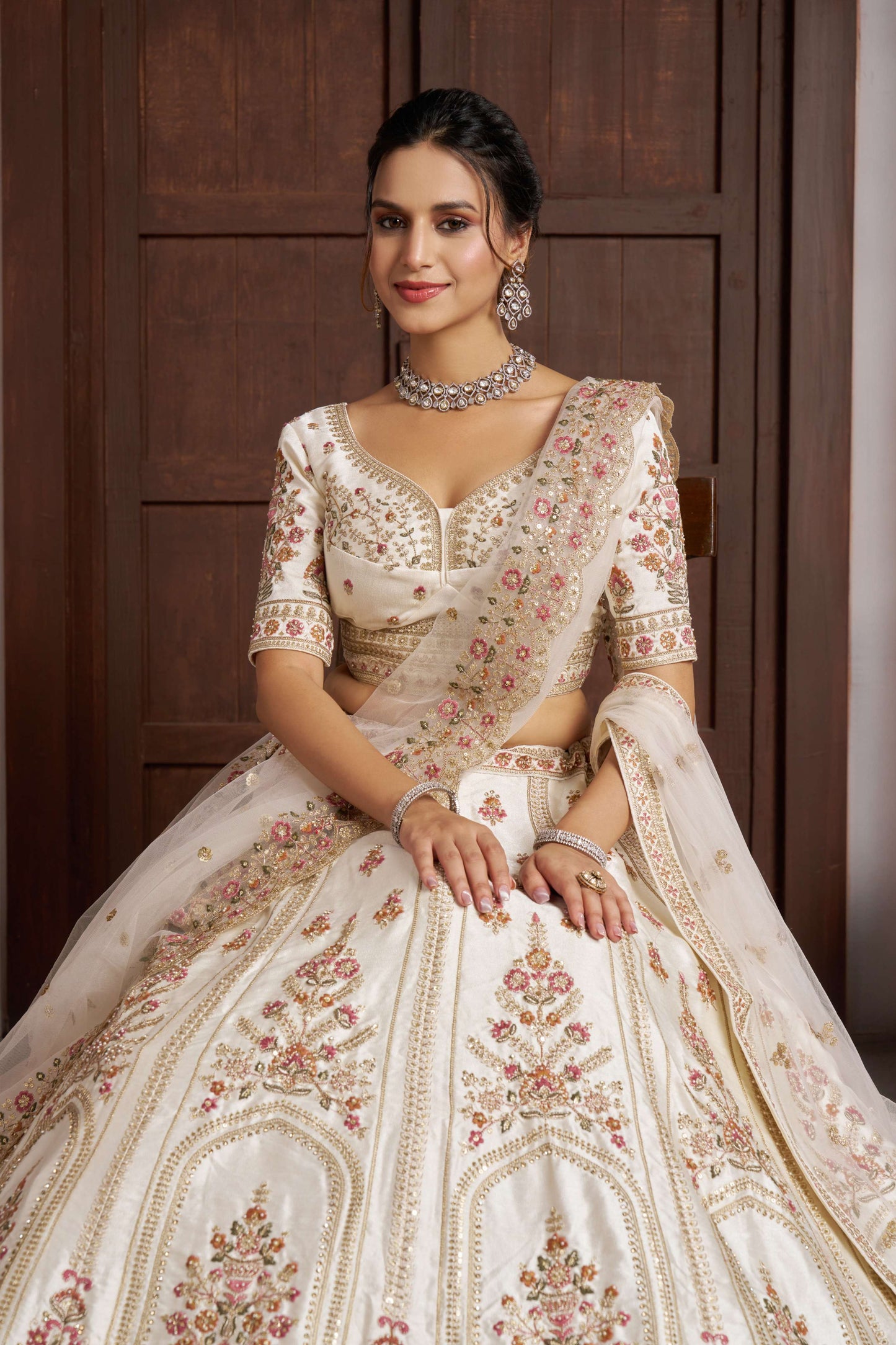 White Designer Lehenga 2173