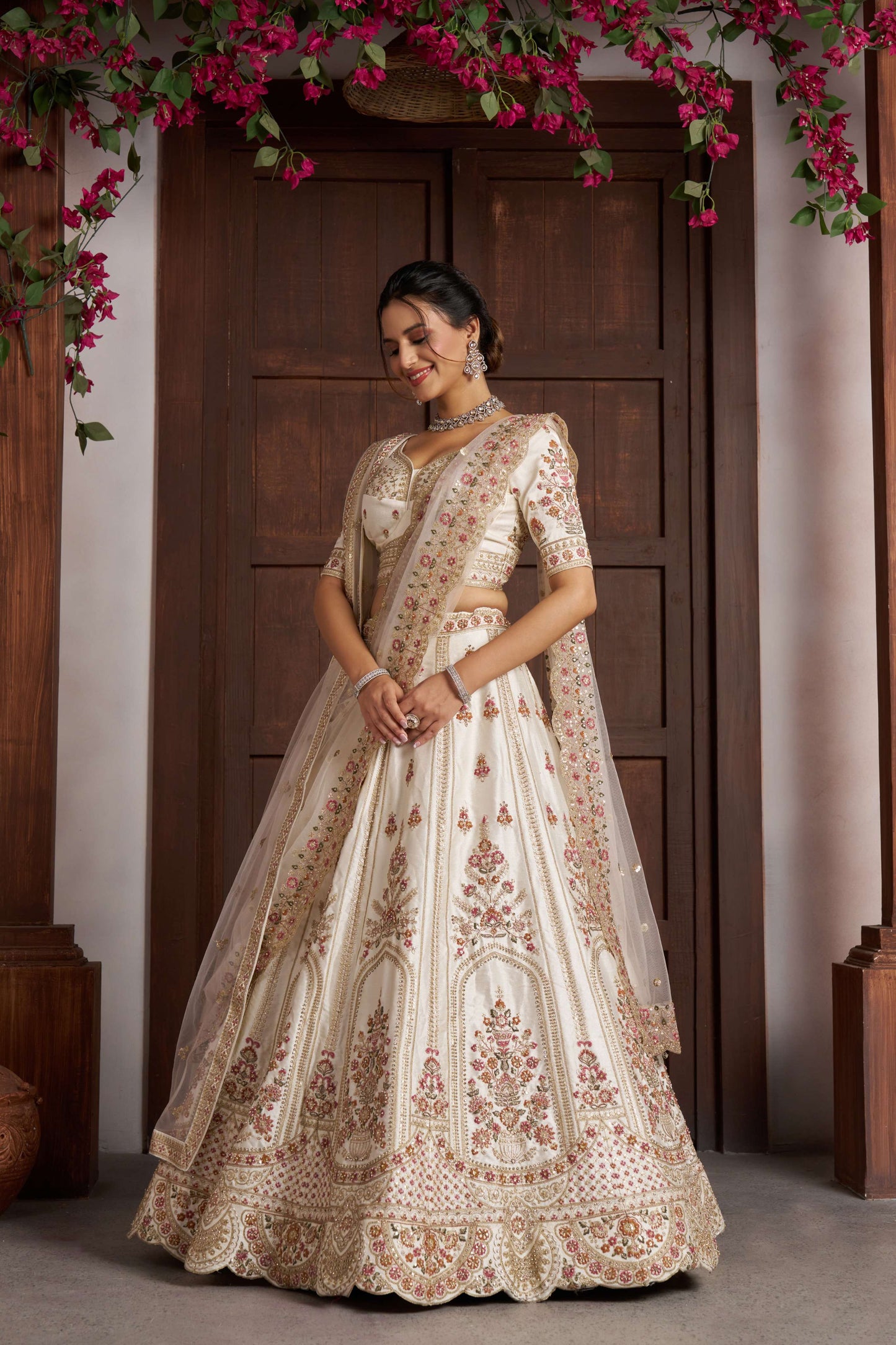 White Designer Lehenga 2173