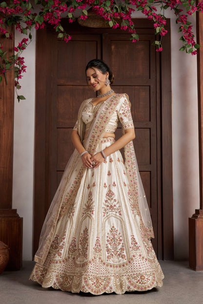 White Designer Lehenga 2173