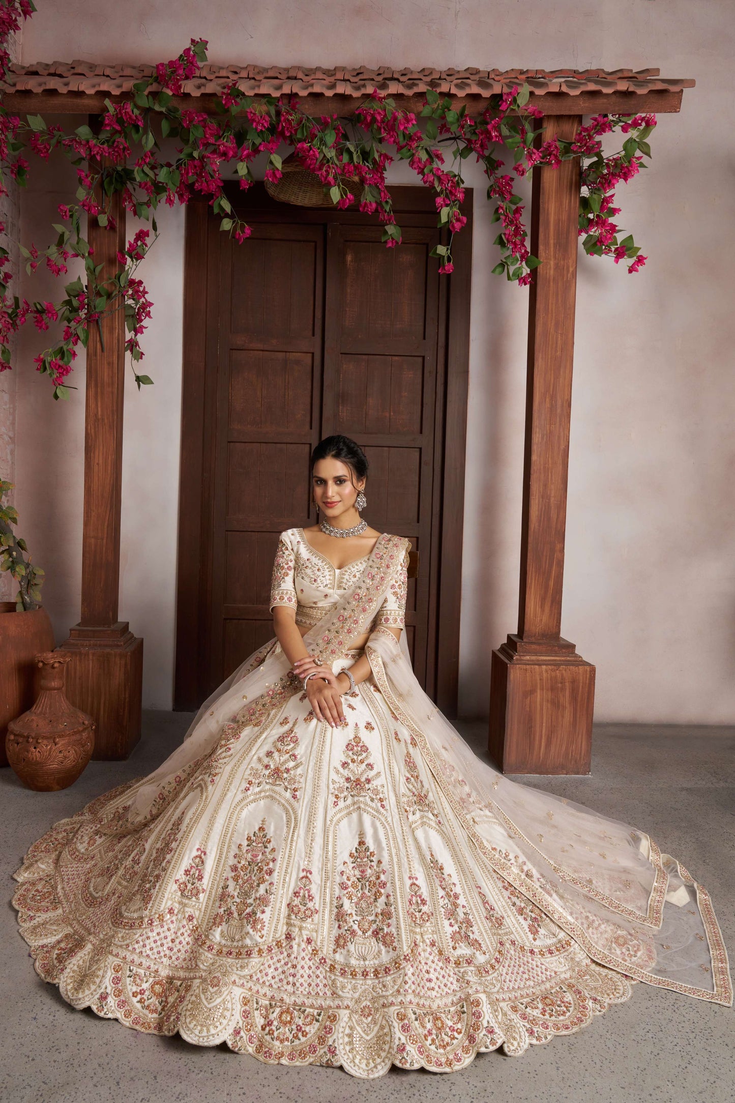 White Designer Lehenga 2173
