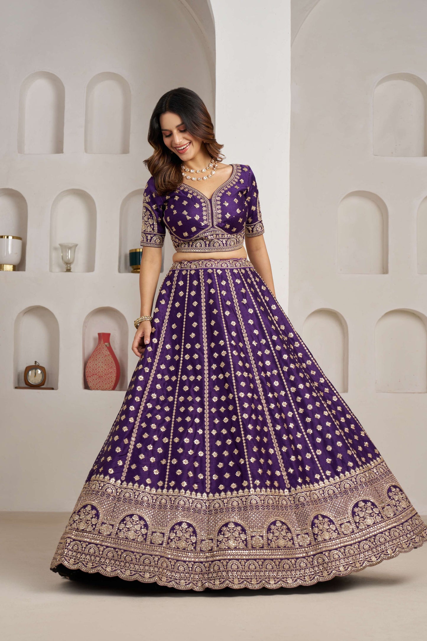 Rani Pink Designer Lehenga 2175